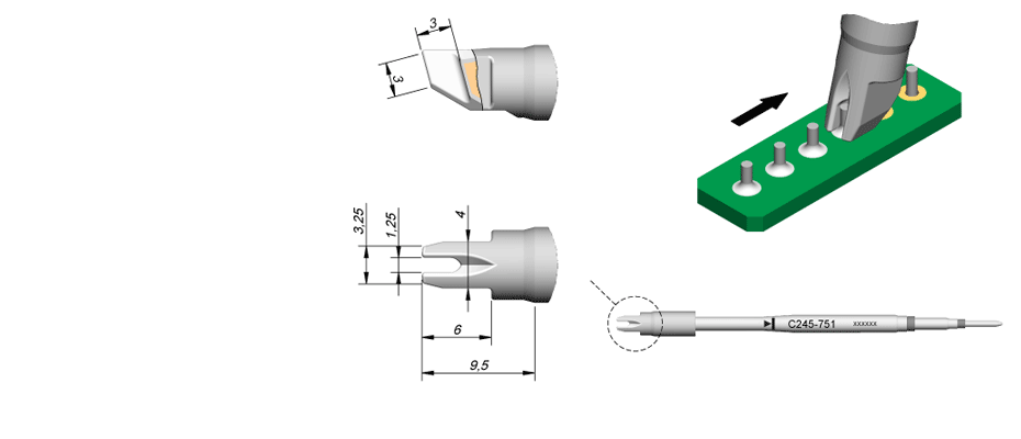 C245751 - Through hole drag soldering